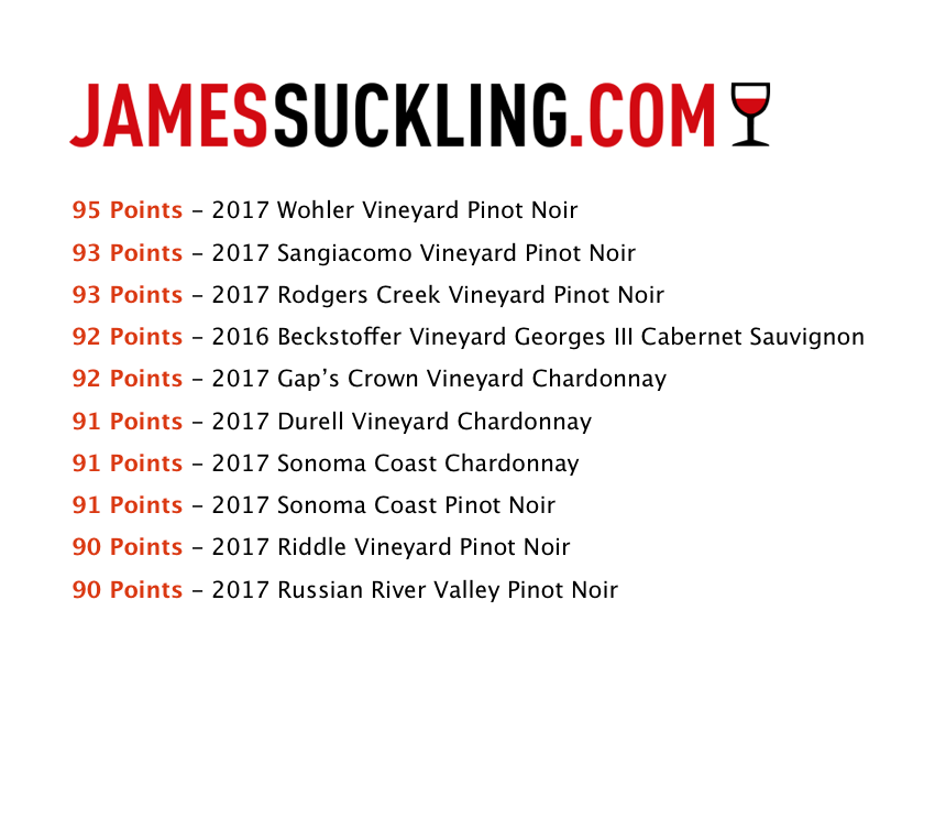 Sojourn Scores Big with James Suckling!